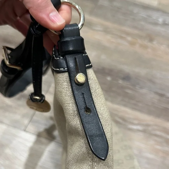 Dooney & Bourke Beige and Black Shoulder Bag - Picture 16 of 16